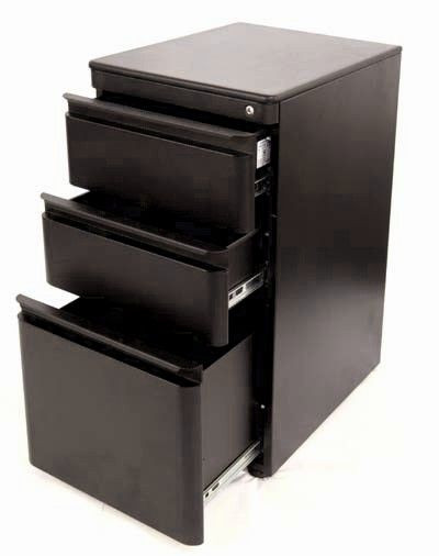 Galería de Cajonera Fija metálica con 2 cajones papeleros y uno de archivo Línea MS