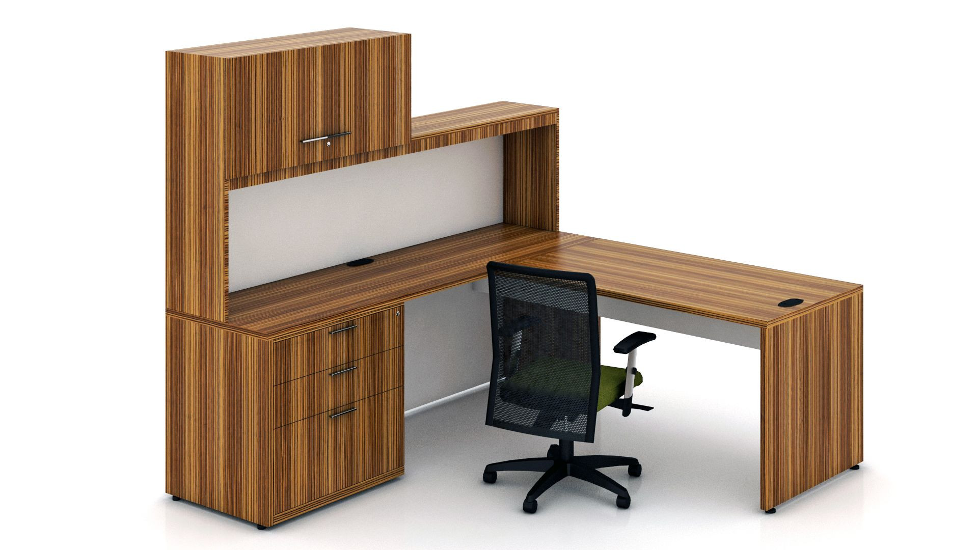 Galería de Estación en "L" con librero Linea Fiore