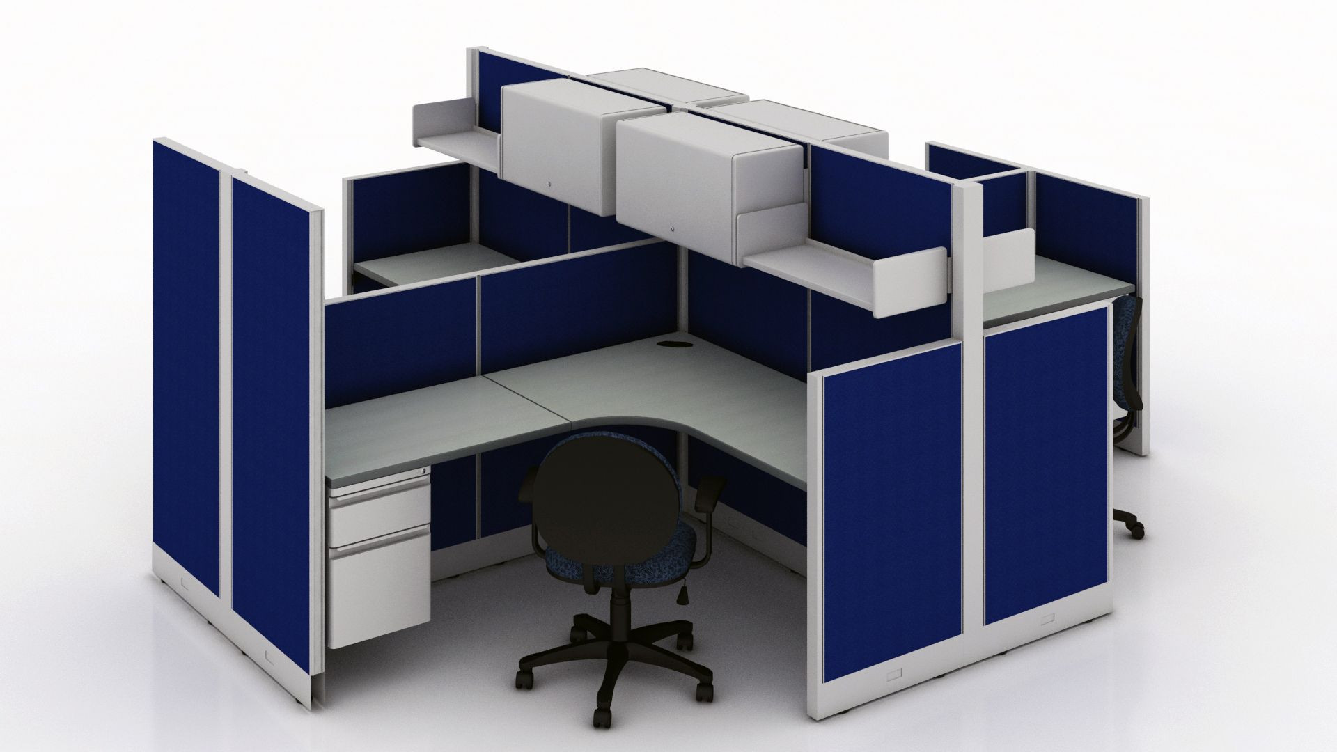 Galería de Módulo para 4 personas paneles con alturas mixtas