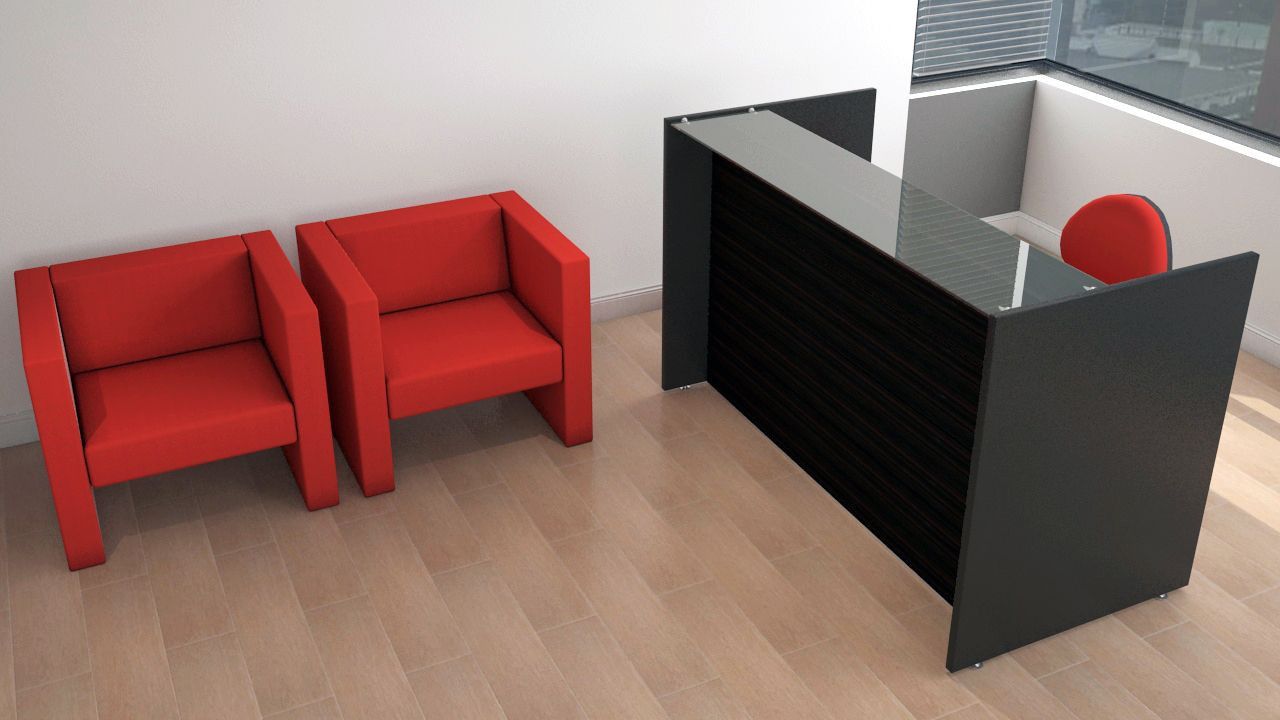 Galería de Recepción Latte y sala de espera con Sofas Modulares